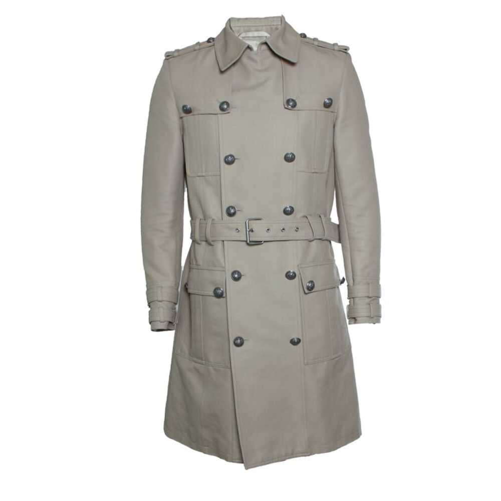 Balmain, Beige cotton military trenchcoat